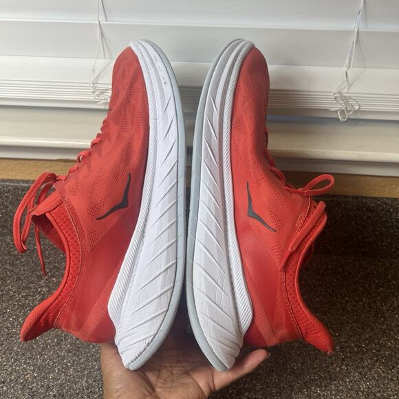 Hoka One One Carbon X 2 Shoe Men 13D Running Lightweight Athletic Trainer Orange - Picture 5 of 11